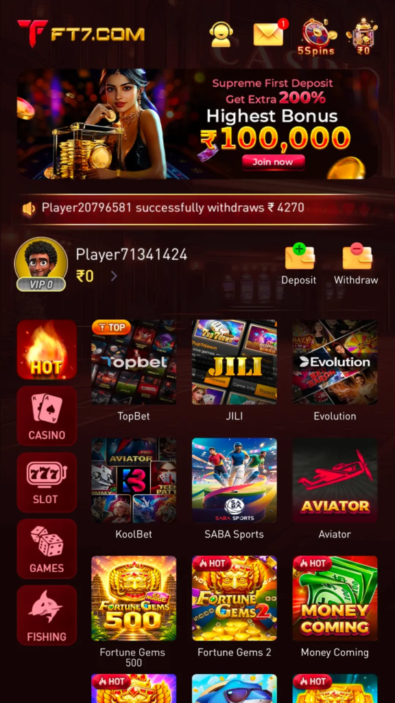 FT7 account login